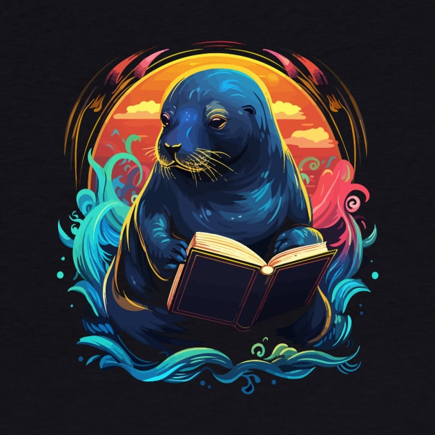 Sea Lion Reads Book by JH Mart